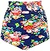 Ebuddy Women Retro High Waisted Bikini Bottom Ruched Swim Short Tankinis,Blue Flower-S