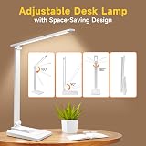 One Fire Desk Lamp LED Table Lamp 15 Modes Dimmable USB Timer Eye-Caring White view 5