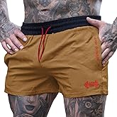 Muscle Alive Men's 4" Running Workout Shorts with Lining
