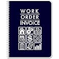 BookFactory Work Order Invoice Book/Contractor Carbonless Job Order Tracking Log Book - Wire-O, 8.5" x 11", 100 Pages (50 Sets of Pages) Contains Duplicate Pages (LOG-050-7CW-PP-D(Work-Order-Invoice))