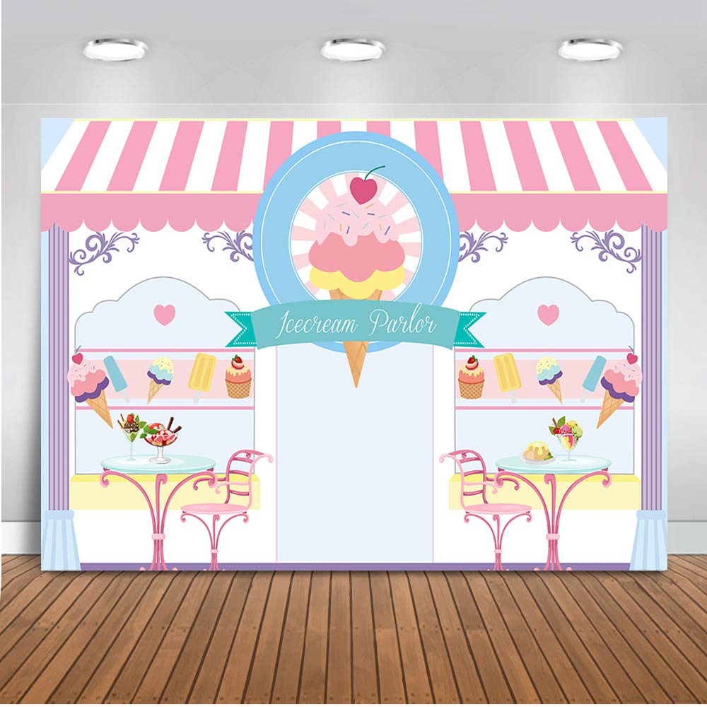 Buy Moca Ice Cream Parlor Backdrop Ice Cream Theme Birthday Photography