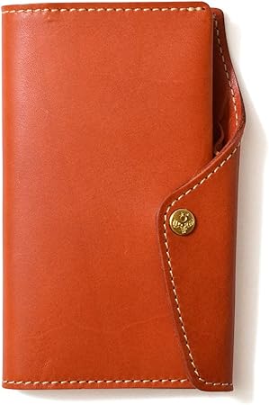 Amazon Hukuro 手帳カバー 本当に使える ハンディ 革 メンズ レディース 日本製 オレンジ 手帳 文房具 オフィス用品