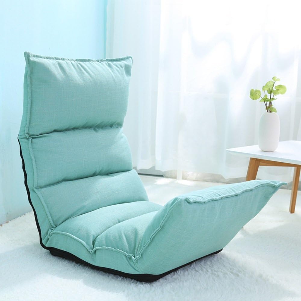 Armchairs ZHANGRONG Lazy Sofa Collapsible Cloth Art Individual Sofa Chair Living Room Bedroom Balcony Office -Applicable to indoor and outdoor (Color : Mint green)