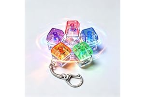 Colorful Light-Up Keyboard Fidget Spinner Toy /Dual-Mode Clicker Keychain/360° Rotating Fidget Toys for Adults/Satisfying Cli