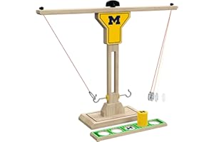 Wild Sports NCAA Wooden Ring Swing Battle - Head-to-Head Ring Toss Hook & Ring Game for College Football Fans