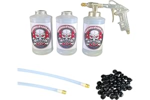 Pro Undercoating Spray Gun, 2 Wands, 3 White Quart Bottles, and 50 Rust Plugs
