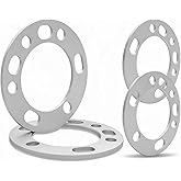 LUJIANI 4 Pack Universal Wheel Spacers, 2/9" (5.8 mm) Die Cast Replacement Wheel Spacer for 5 & 6 Lugs Wheels/Rims, Fits 135 to 139.7 mm Multiple Bolts Pattern, 5x135, 5x139.7, 6x135, 6x139.7, 6x5.5