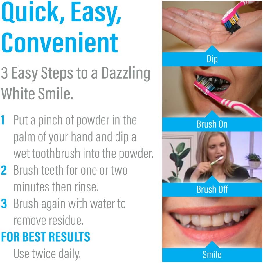 Smile Science Harley Street, Professional Activated Charcoal Teeth Whitening Powder, 100% Natural, Organic and Vegan - Image 4
