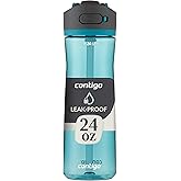Contigo Ashland 2.0 Leak-Proof Water Bottle with Lid Lock and Angled Straw, Dishwasher Safe, Interchangeable Lid, 24oz, Juniper