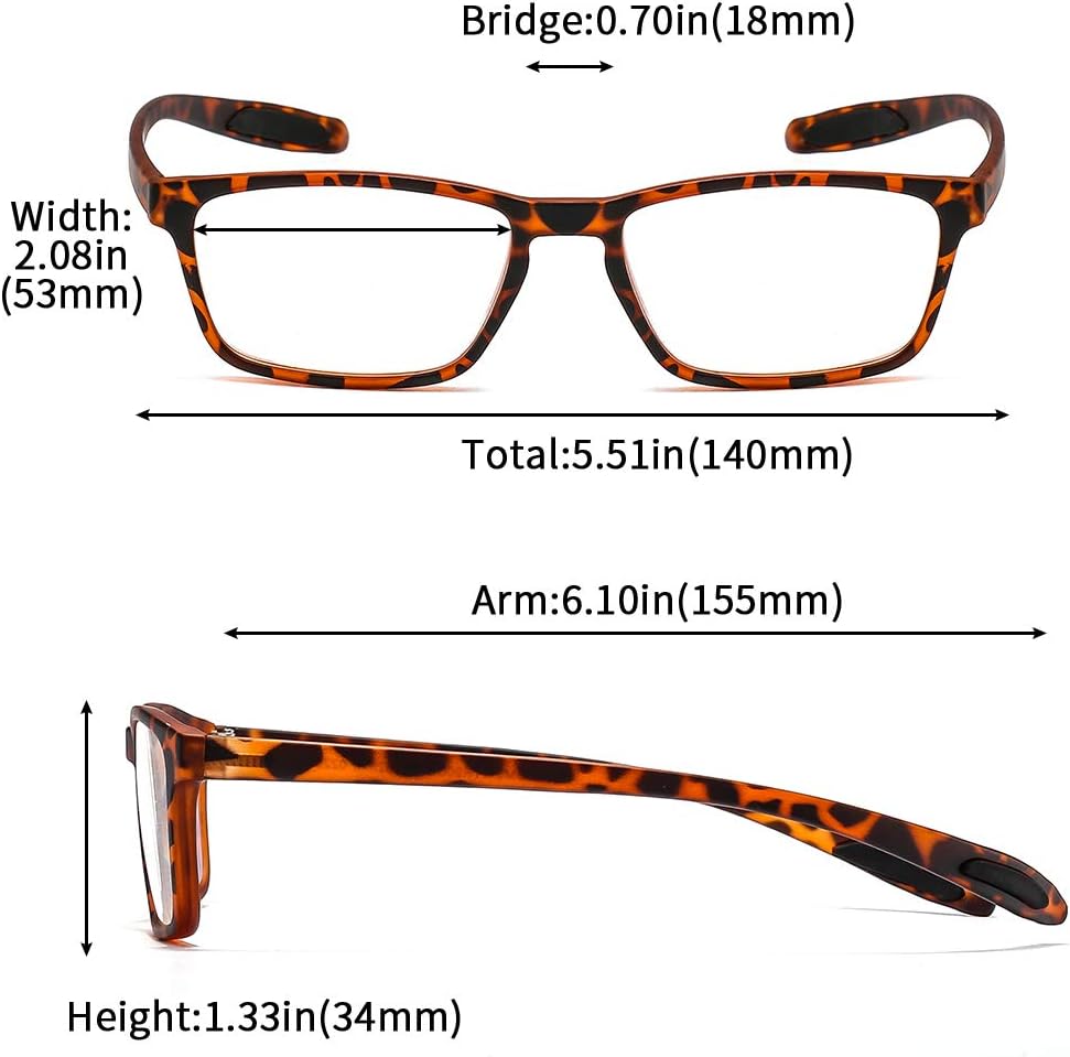 Suertree 3 Pack Blue Light Blocking Computer Reading Glasses - Image 5