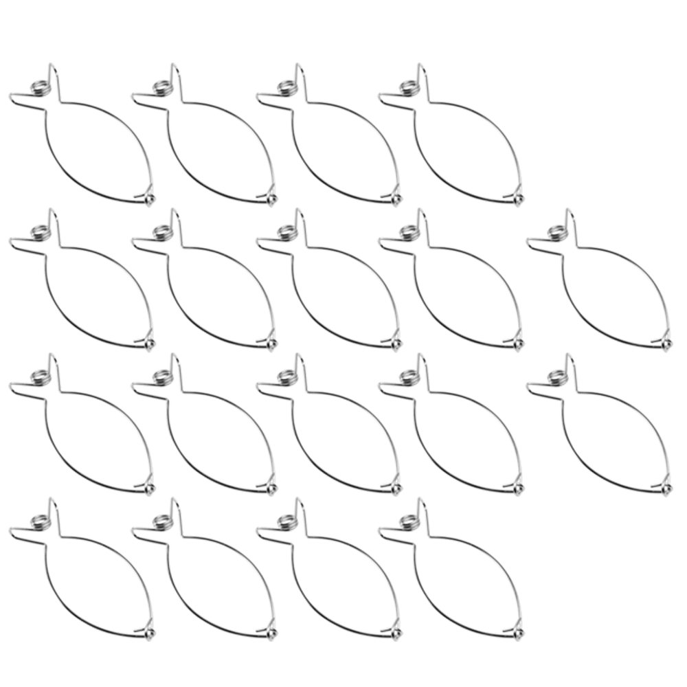 com-four® 18x Stainless Steel Roller Clips - Premium Brackets in a Set
