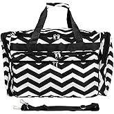 World Traveler Chevron 22-inch Carry-on Duffle Bag with Adjustable Shoulder Strap