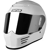 Simpson SPBL1 Speed Bandit Full Face Motorcycle Helmet Size - Large - White - Clear Shield Included - Mirror Shield Pictured is Sold Separately