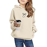 Weripoah Bow Hoodie for Girls Kids Graphic Cute Hoodies Girl's Leopard Sweatshirts Prints Casual Pullover Sweatshirt