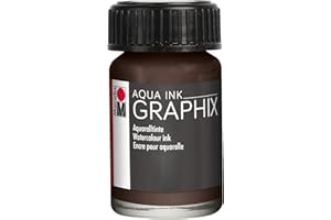Marabu Aqua Ink Dark Brown - 15ml