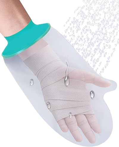 EuyiHlybt Waterproof Hand Cast Cover for Shower, Soft & Comfortable