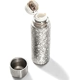 Keith 14.5oz Titanium Vacuum Insulated Water Bottle, Leakproof Water Bottle | Pure titanium, 14.5 oz, lightweight 221g, 12h+ insulation, one-touch drinking lid, titanium cup lid, non-slip base