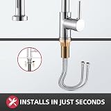 Cobbe Kitchen Tap Brushed Nickel Pull Down Sprayer 2 Modes High Arc 360° view 7