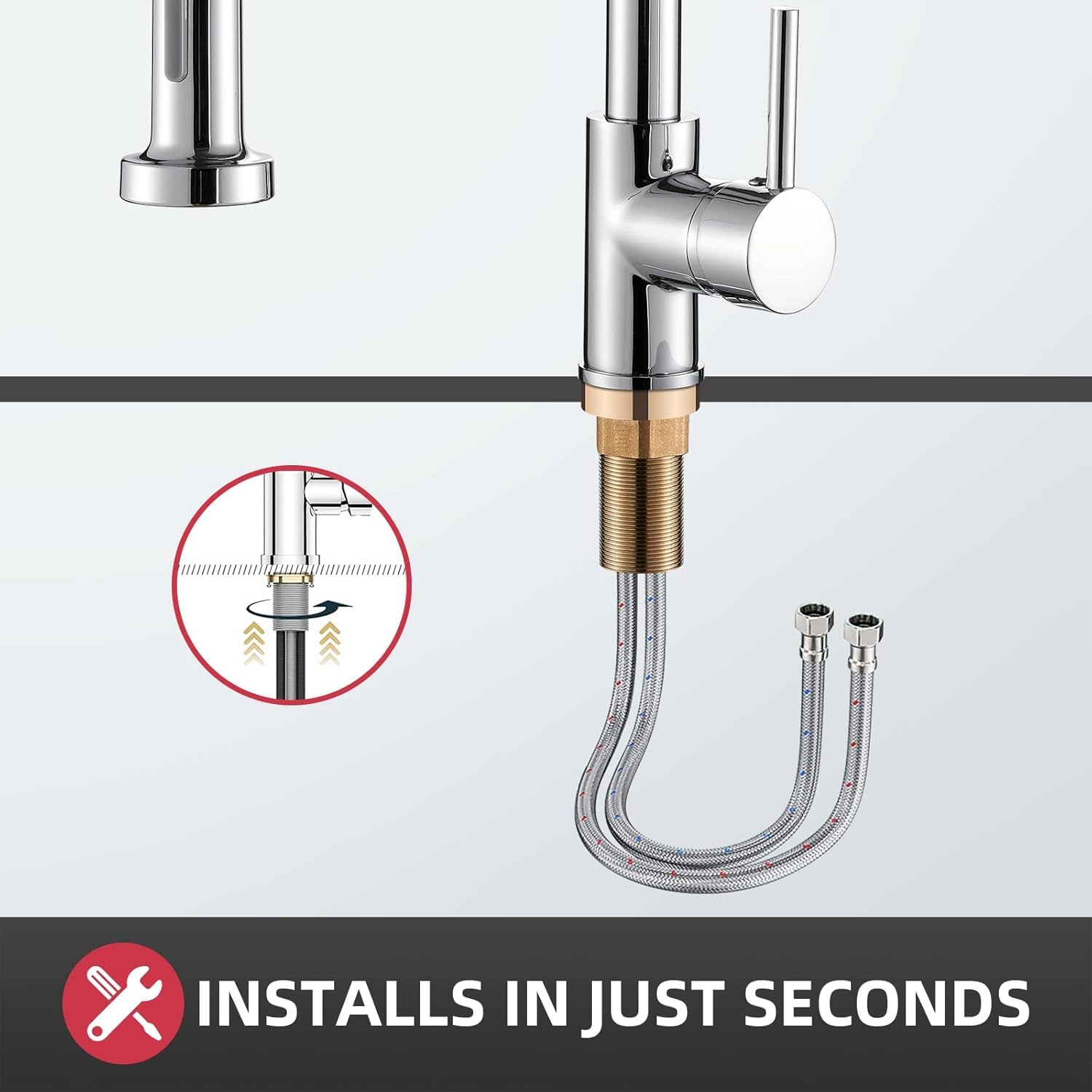Cobbe Küchenspüle Mixer Tap, Chrom 6