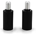 Antenna Adapter Bolts Compatible with Chevy Silverado & GMC Trucks Most Year [1x 7mm Female to 6mm Male & 1x 6mm to 6mm] (Black Adapters)