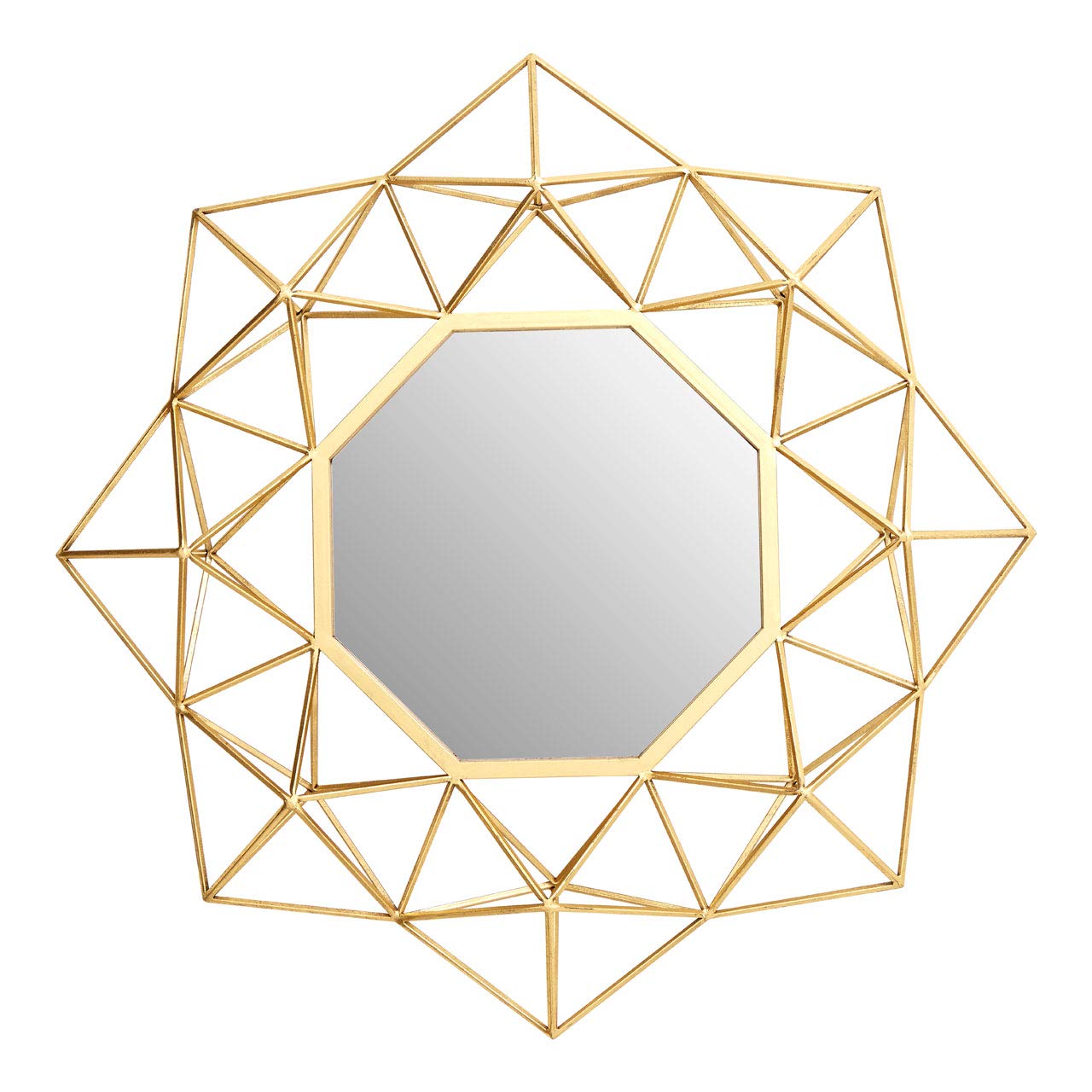 Premier Housewares Wall Mirror, Glass, Iron, MDF, Small