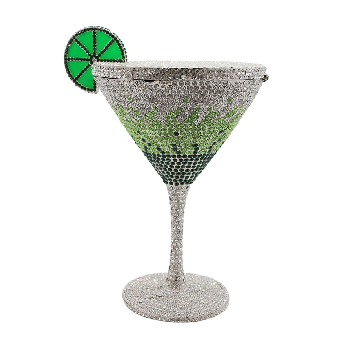 Photo 1 of WuDiaoer Women Goblet Rhinestone Evening Bag Cocktail Cup Diamond Clutch Funny Crystal Prom Handbag Wedding Purse for Party, Green