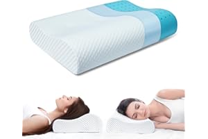urnexttour Memory Foam Pillows Neck Pillow Bed Pillow for Sleeping, Ergonomic Cervical Pillow for Neck and Shoulder Pain Relief,Orthopedic Contour Pillow for Side Back Stomach Sleeper