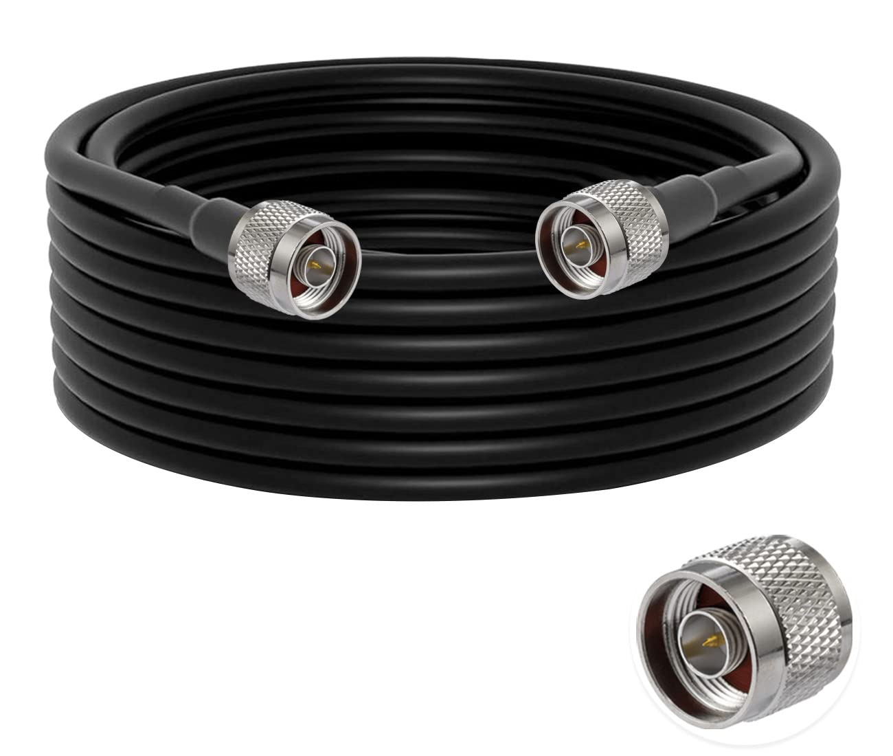 Vecys N Male to N Male Low Loss Coaxial Cable RG58 32.8FT/10M for 3G 4G 5G LTE Antenna Ham Radio GPS WiFi