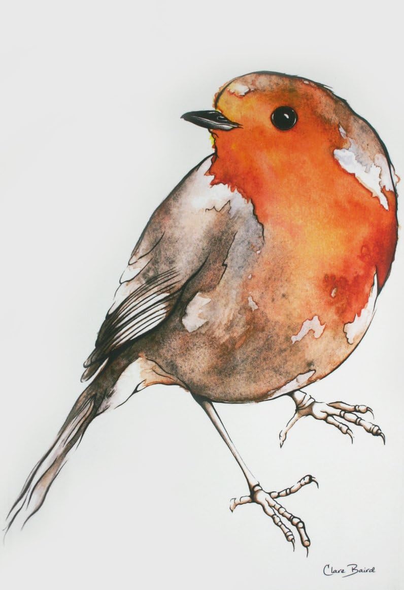 Tea Towel in a Robin Design