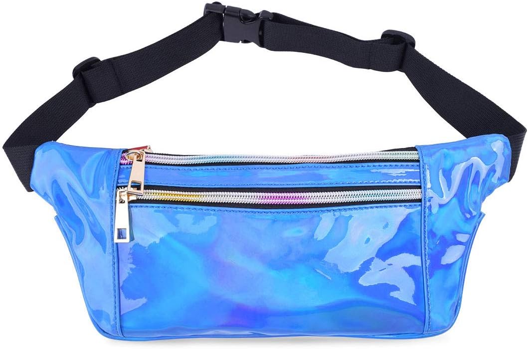 Holographic Fanny Pack For Women, Suxman Fashion Cool Fanny Packs For