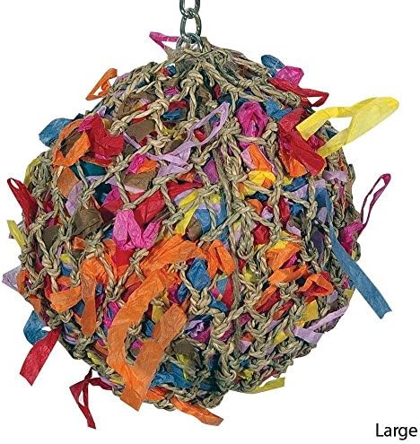 55101 Large Super Shredder Ball Bird Toy Cages Birds Foraging Toys Parrot Amazon