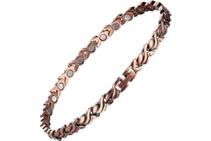 BioMag Copper Ankle Bracelet for women,99.99% Pure Copper Anklet with 3500 Gauss Magnets 10.2'' Adjustable Copper Anklet Jewelry Gifts