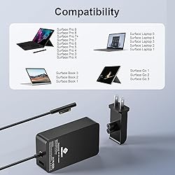 Surface Pro Charger 65W, Surface Laptop Charger for
