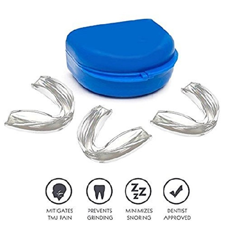 Mouth Guard for Grinding Teeth – Night Guard for Clenching - Eliminates TMJ and Bruxism! Includes Three Custom Fit Professional Dental Guards : Beauty