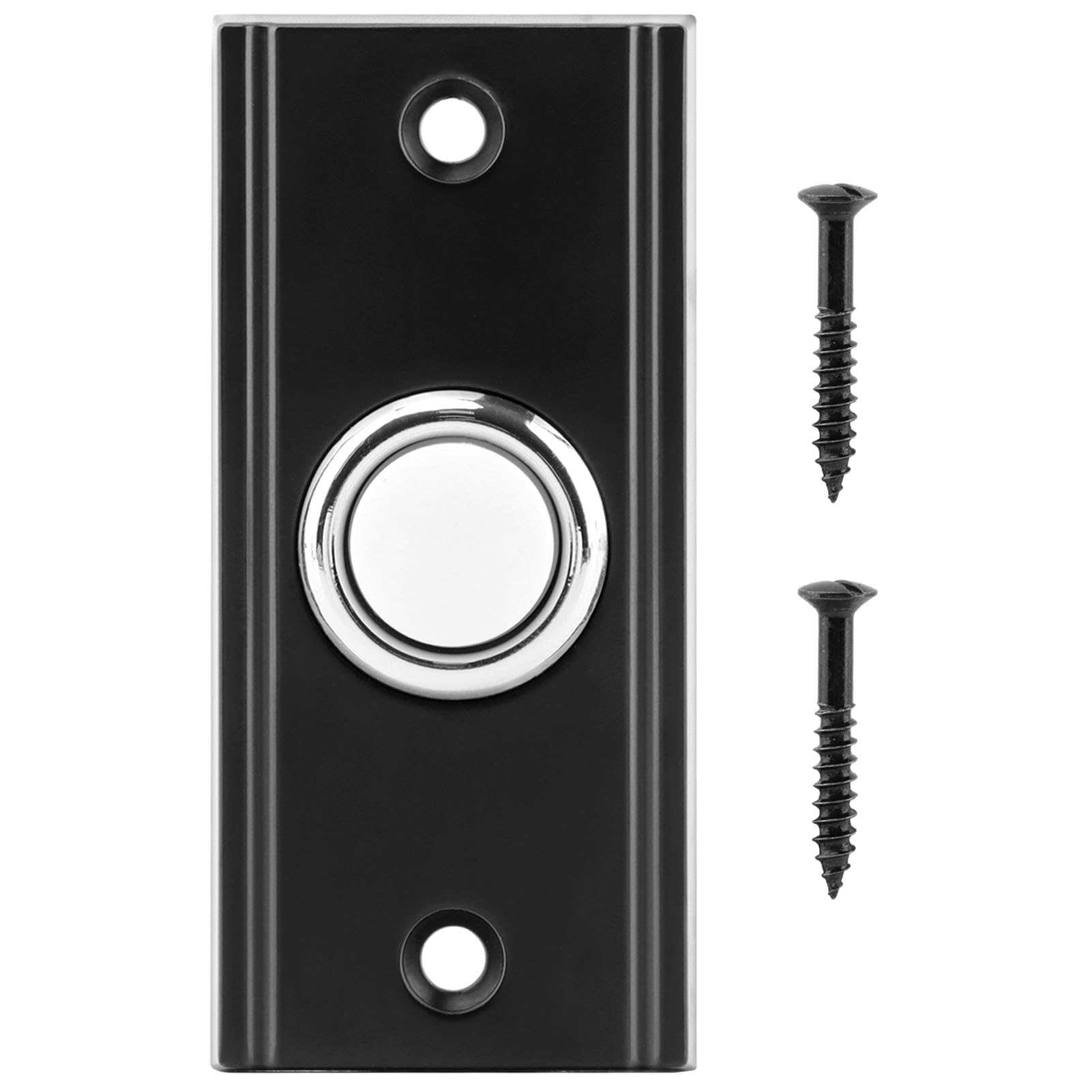 Photo 1 of Doorbell Push Button, LED Lighted Wall Mounted, Universal Door Bell Buttons Replacement Most Door Chimes, Heavy Duty Metal Doorbell Push Button Opener Switch for Home Garage