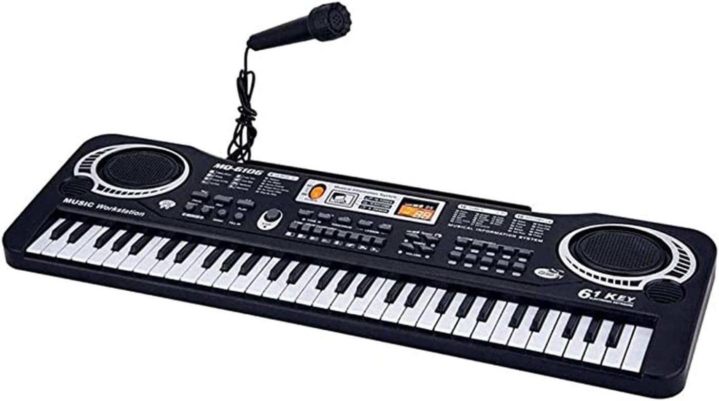 61 Keys Electronic Keyboard Piano Children Music Instrument Multi-function Kids Educational Toys Gifts with Microphones
