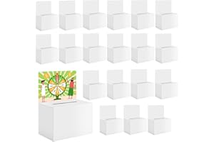 Jyongmer 24 Pack White Cardboard Ballot Box with Slot 6.5x4.5x4.5 Inch Raffle Boxes with Removable Header Suggestion Boxes Donation Box for Fundraising Ticket Boxes for Collecting Card Voting Contest