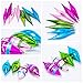 ITART 70ct Christmas Tree Ball Ornaments Decorations Shatterproof Balls and Finial Drops Assortment for Xmas Trees, Kids Parties Decoration (Blue, Pink, Rose Red, and Green)