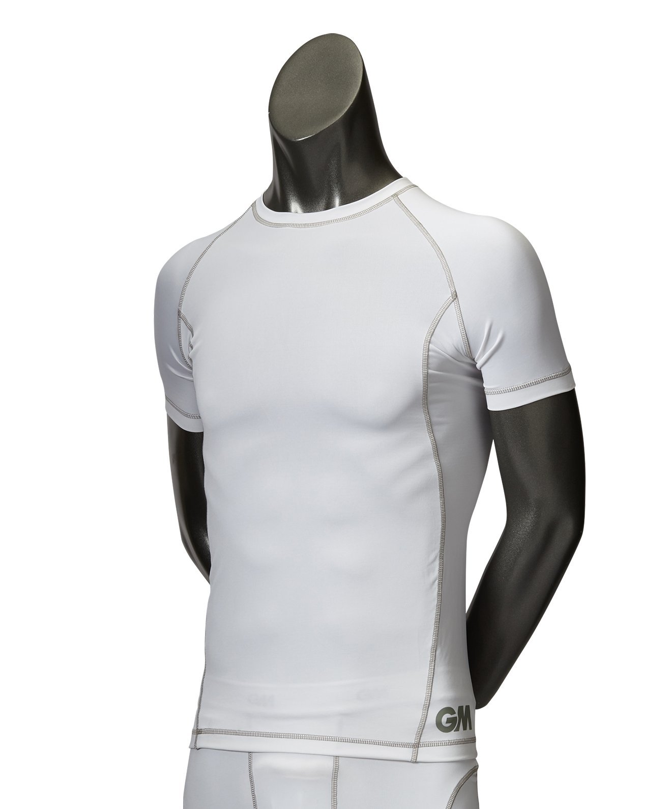 GM | Teknik Short Sleeve Shirt - White/Silver, Small | Gunn & Moore