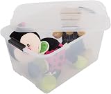Iris Ohyama Set of 4 TB-45 45 L Storage Boxes Transparent Stackable view 3
