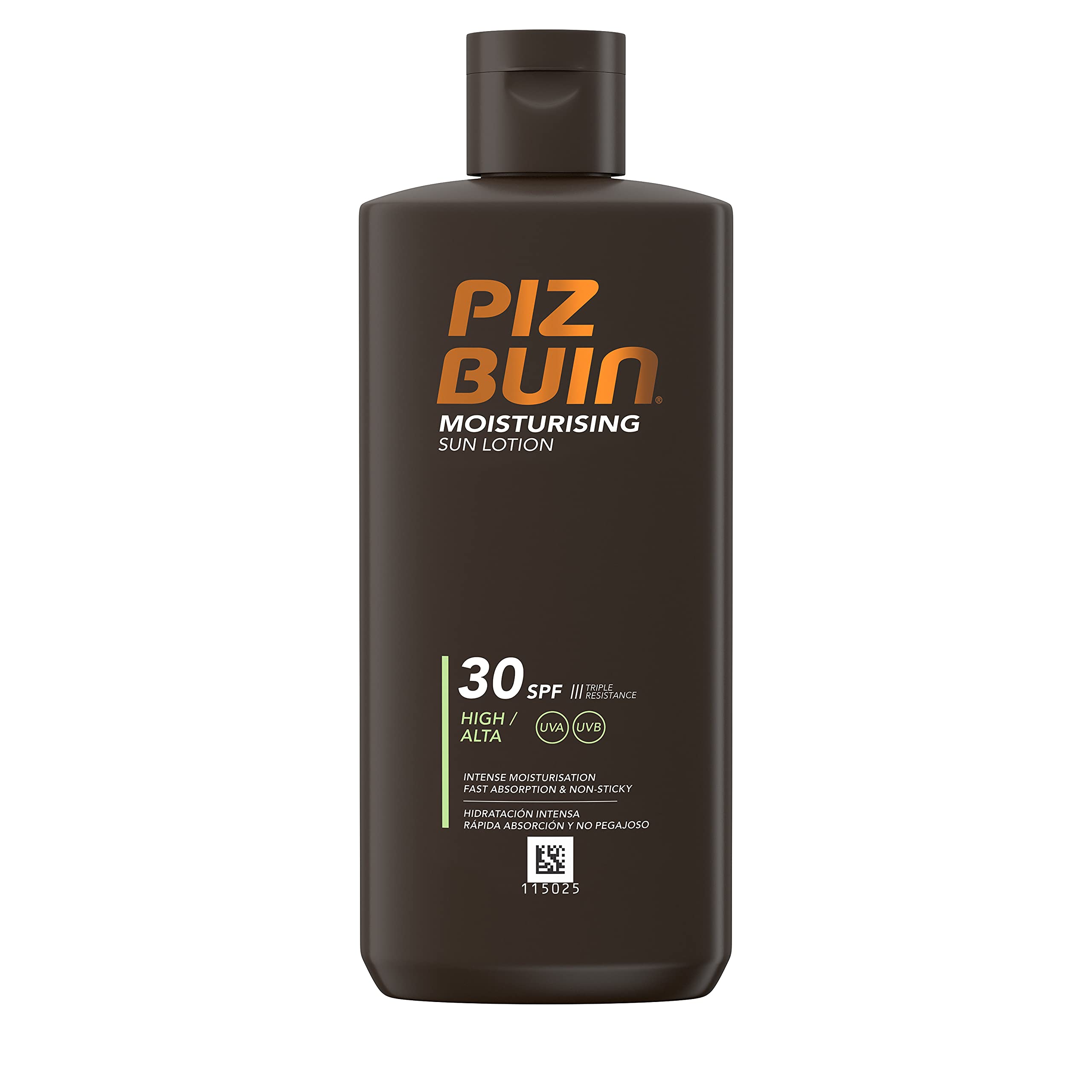 Piz Buin Moisturising Sun Lotion SPF 30 (200 ml), Fast Absorbing Sun Cream with Triple Sun Protection and SPF 30, Nourishes and Moisturises Skin