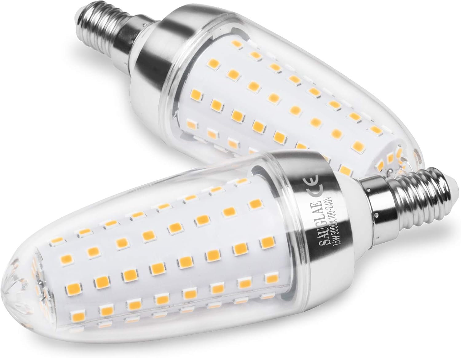 SAUGLAE 15W LED Light Bulbs, 120W Incandescent Bulbs Equivalent, 3000K Warm White, 1700Lm, E14 Small Edison Screw LED Lights, Pack of 3 - Image 4