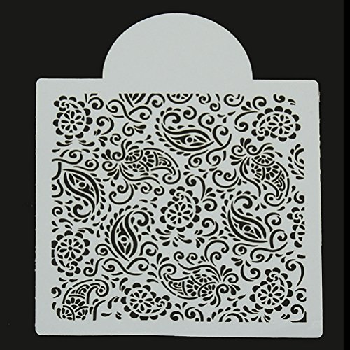 Journal Stencil - Cake Cookies Stencil Plastic Cookie Paisley Flower Wedding Fondant Decoration - Decorating Tools Cake Stencil Cake Molds Stencil Spray Maker Plastic Lace Bake Decor Fondant S