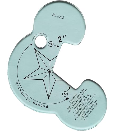 Sinload 5-Piece Wave Quilting Ruler Set - 10.24 Inch Acrylic Templates For Free Motion Quilting