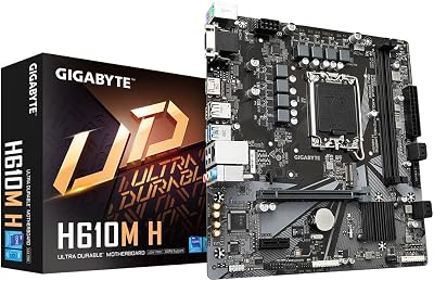 Gigabyte H610M H Motherboard Intel 14th Gen DDR4 PCIe 3.0 M.2 GbE LAN USB 3.2