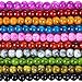 RUBYCA Round Crystal Glass Beads for Jewelry Making, Supplies for Adults Necklace Bracelet Earrings Crafts (2 Strands, 8mm, Mix Colors)