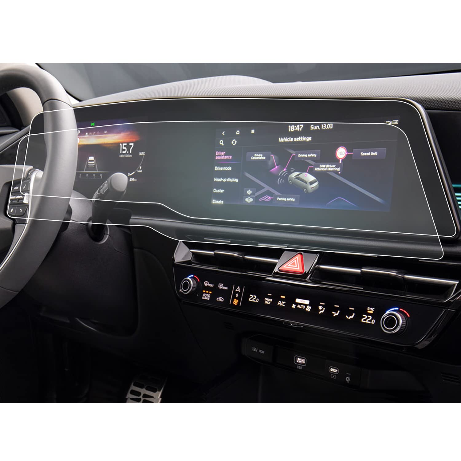 CDEFG Compatible with Kia Niro 2022-2025 2026 SG2 Navigation Protective Film 4H Anti-Scratch 10.25 Inch GPS Protective Film Car Navigator Niro SG2 Accessories [2 Pieces]