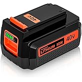40 Volt 3.6Ah Replacement for Black and Decker 40V Battery Lithium LBX2040 LBXR36 LBXR2036 LST540 LCS1240 LBX1540 LST136W Compatible with Black Decker 40V String Trimmer Sweeper Mower Tools (Orange)