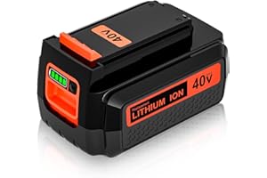 MUNIKIND 40V 3.0Ah Replacement Battery for Black and Decker 40V Battery Lithium LBX2040 LBXR36 LBXR2036 LST540 LCS1240 LBX1540 LST136W Compatible with Black Decker 40V String Trimmer Sweeper Tools(Orange)