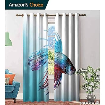 Amazon Com Big Datastore Aquarium Bedroom Curtainssiamese